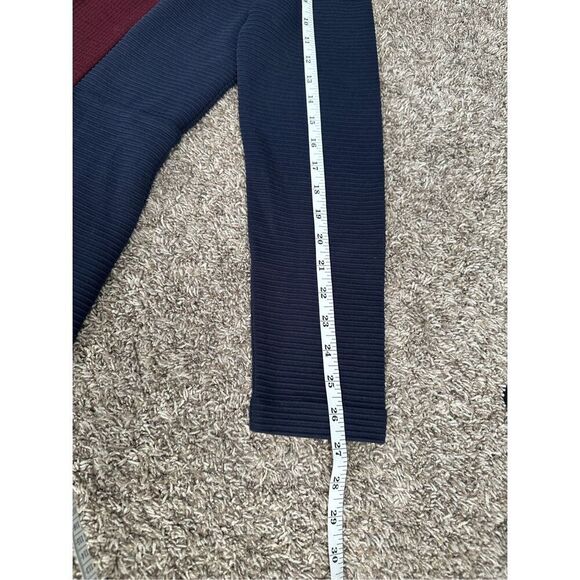 Boden Serena Cotton Blend Ponte Shift Dress Navy Burgundy Colorblock Textured 10 - Picture 8 of 13